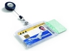 DURABLE Namensschilder Doppelbox Mit Ausweishalter 8.5 cm x 5.4 cm Polystyrol glasklar
