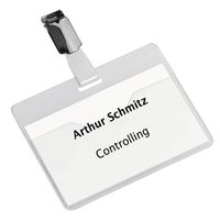 DURABLE Namensschilder mit Clip 9, 0 x 6, 0 cm - 25 Stück