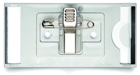 DURABLE Namensschilder Namensschild 3, 4x7, 4cm Kombikl 7.4 cm x 3.4 cm Kunststoff Silber