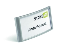 DURABLE Namensschilder Namensschild 3x6, 5cm Magnet 6.5 cm x 3 cm Kunststoff Silber