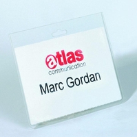 DURABLE Namensschilder Namensschild 60x90mm 9 cm x 6 cm Kunststoff Transparent
