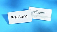 DURABLE Namensschilder Namensschild M. Nadel 30x60 6 cm x 3 cm Hartfolie Transparent
