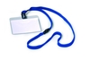DURABLE Namensschilder Namensschild Mit Band, d-blau 9 cm x 6 cm Hartfolie Blau