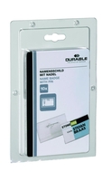 DURABLE Namensschilder Namensschilder M. Wellennadel 7.5 cm x 4 cm Hartfolie Transparent