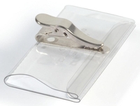 DURABLE Namensschilder Namensschild.Krokoklemme 40x75 7.5 cm x 4 cm Hartfolie Transparent