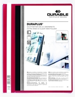 DURABLE Präsentationshefter Präs.-Hefter Duraplus rot DIN A4 überbreit Rot