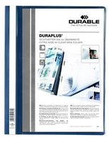 DURABLE Präsentationshefter Präs.Hefter Duraplus D-Bl.25st DIN A4 überbreit Blau