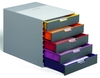 DURABLE Schubladenboxen Schubladenbox Varicolor 5schüb 760527 DIN C4 28, 0 x 35, 6 x 29, 2 cm
