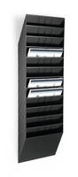 DURABLE Wandprospekthalter Wand-Prospekt.12xA4 Flexi.Q.Sw DIN A4 12-Fach Schwarz