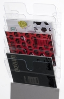 DURABLE Wandprospekthalter Wandprospekthalter A4 Quer Tra DIN A4 quer 6-Fach Transparent