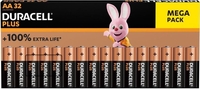 DURACELL PLUS Mignon AA-Batterien 1.5V - 32 Stück