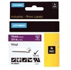 DYMO IND Vinyl-Etiketten 19mm - Weiß auf Lila
