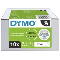 DYMO® Original D1-Schriftband für LabelManager™ 12mm x 7m / 10er Vorteilspack / schwarz auf weiss