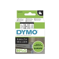 DYMO® Original D1-Schriftband für LabelManager™ 6mm x 7m - schwarz auf transparent
