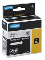 DYMO® Original IND-Schriftband für Rhino™ 19mm x 5, 5m - schwarz auf transparent