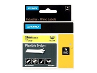 DYMO® Original IND-Schriftband für Rhino™ 6000+ Nylon 24mm x 3, 5m - schwarz auf gelb