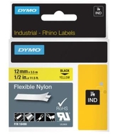 DYMO® Original IND-Schriftband für Rhino™ Nylon 12mm x 3, 5m - schwarz auf gelb