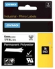 DYMO® Original IND-Schriftband für Rhino™ Permanent Polyester 6mm x 5, 5m - schwarz auf weiss