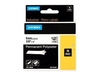 DYMO® Original IND-Schriftband für Rhino™ Permanent Polyester 9mm x 5, 5m - schwarz auf transparent