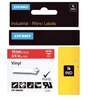 DYMO® Original IND-Schriftband für Rhino™ Vinyl - 19mm x 5, 5m - weiss auf rot