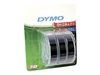DYMO® Original Prägeband-Starter Set für OMEGA und JUNIOR Plastik 9mm x 3m - 3x glänzend schwarz