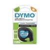 DYMO® Original Schriftband für LetraTag® Plastik 12mm x 4m - schwarz auf transparent