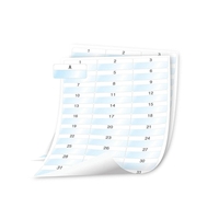 DYMO XTL 1008 Etikettenbogen Weiß auf Transparent (23 x 54 mm)