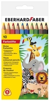 EBERHARD FABER Buntstifte Eberhard FABER 10 Dicke Stifte Mehrfarbig