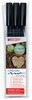 edding Filzstifte Edding Fasermaler 1255 3St. sz 2.0 + 3.5 + 5.0 mm Schwarz