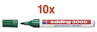 edding Permanentmarker Edding Marker 3000 grün 10St 1.5 - 3.0 mm Grün