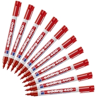 edding Permanentmarker Edding Marker 400 rot 10St 1.0 mm Rot