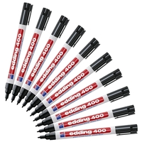 edding Permanentmarker Edding Marker 400 schw. 10St 1.0 mm Schwarz