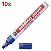 edding Permanentmarker Filzschr.Edding 3300 blau 10St 1.0 - 5.0 mm Blau