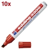 edding Permanentmarker Filzschr.Edding 3300 rot 10St 1.0 - 5.0 mm Rot