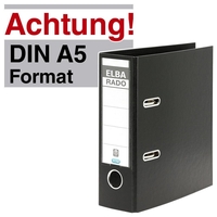 ELBA Ordner 7.5 cm DIN A5 hoch Kunststoff schwarz