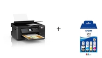 Epson EcoTank ET-2850 Tintenstrahl-Multifunktionsgerät + Original Set Nachfülltinte