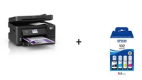Epson EcoTank ET-3850 Tintenstrahl-Multifunktionsgerät + Epson Original Set Nachfülltinte