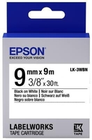 Epson Etikettenkassette LK-3WBN - Standard - schwarz auf weiß - 9mmx9m