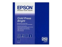 Epson Fine Art Cold Press Bright - Beidseitig beschichtetes Baumwollpapier,  glatt - hochweiß - Rolle (111, 8 cm x 15 m) -