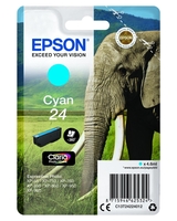 Epson Original 24 Elefant Druckerpatrone cyan 360 Seiten 4, 6ml (C13T24224012)