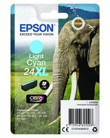 Epson Original 24XL Elefant Druckerpatrone cyan hell 740 Seiten 9, 8ml (C13T24354012)