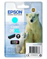 Epson Original 26XL Eisbär Druckerpatrone cyan 700 Seiten 9, 7ml (C13T26324012)