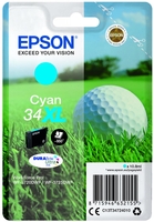 Epson Original 34XL Golfball Druckerpatrone cyan 950 Seiten 10, 8ml (C13T34724010)