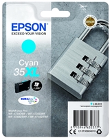 Epson Original 35XL Schloss Druckerpatrone cyan 1.900 Seiten 20, 3ml (C13T35924010)