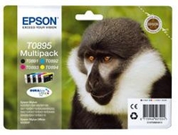 Epson Original T0895 Druckerpatronen MultiPack schwarz cyan magenta gelb (C13T08954011)