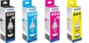 Epson Original T664 Nachfülltinte 4er Set schwarz,  cyan,  magenta,  gelb