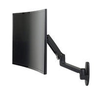 Ergotron LX Monitor Arm in Schwarz - Wandhalterung mit patentierter CF-Technologie für Bildschirme bis 86, 36cm (34 Zoll)