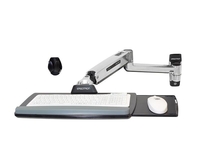 Ergotron LX Steh-Sitz-Tastaturarm Wandmontage poliertes Aluminium