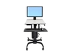 Ergotron WorkFit-C Single LD mobiler Steh-Sitz Arbeitsplatz für ein Display bis 76, 2 cm 30 Zoll