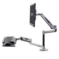 Ergotron WorkFit-LX Single Steh-Sitz Arbeitsplatz mit patentierter CF-Technologie für 1 Bildschirm bis 106, 88 cm (42")